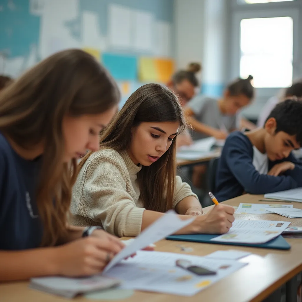 Aula con estudiantes aprendiendo finanzas