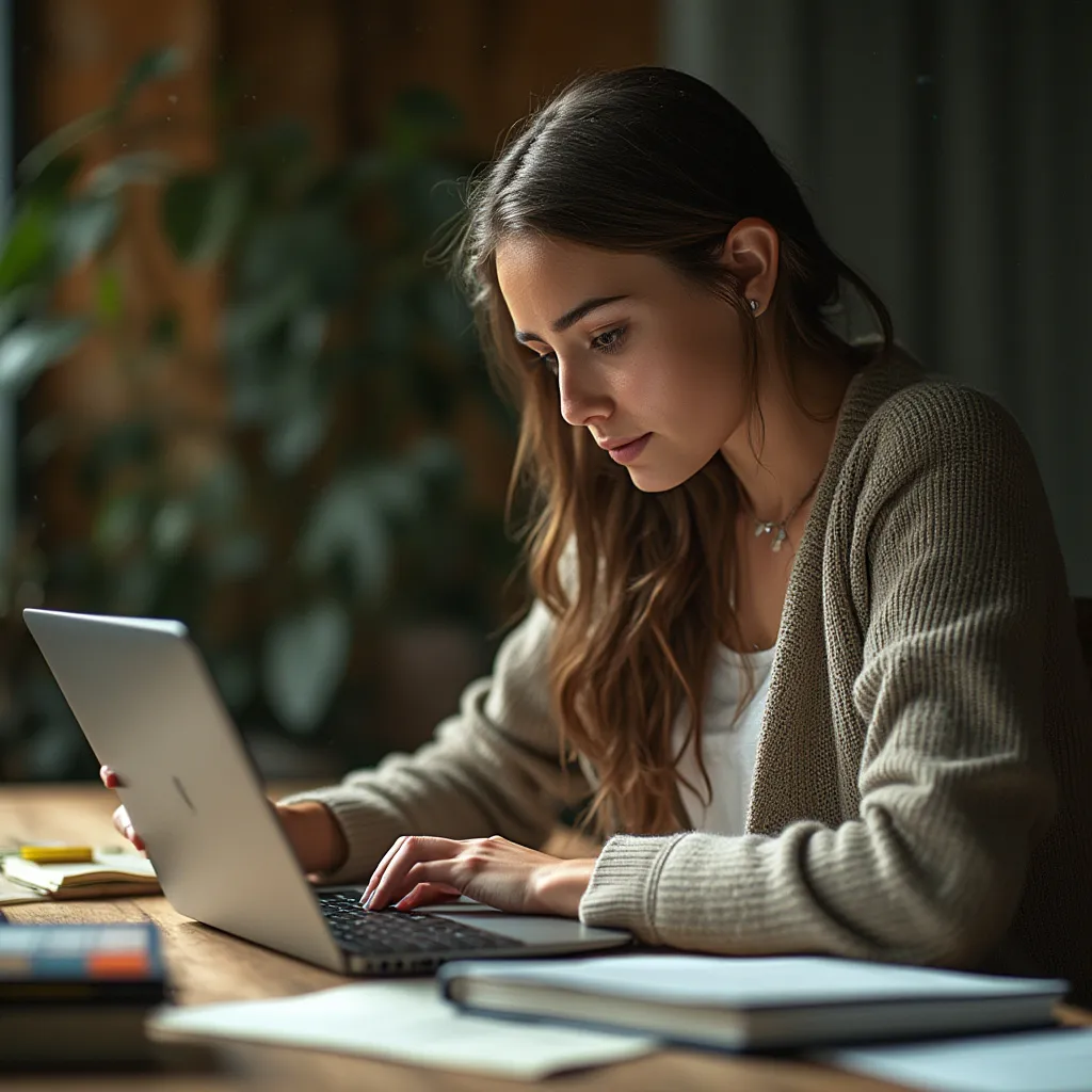 Estudiante analizando gráficos financieros